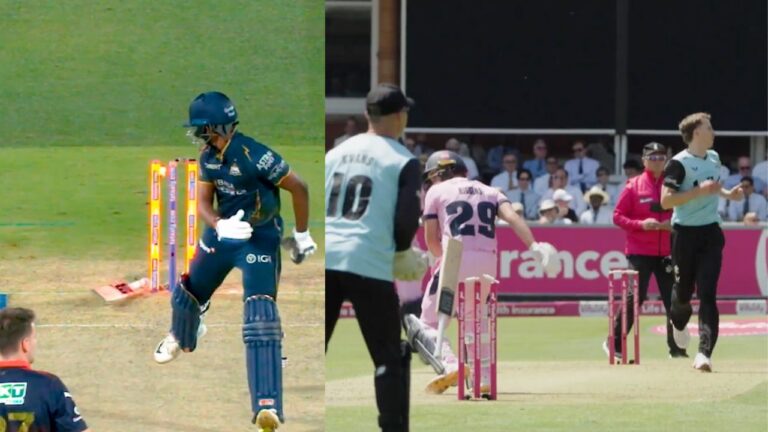 Watch- Sai Sudarshan’s Comical Hit Wicket Copied In England – साई सुदर्शन के बाद इंग्लैंड में भी दिखा हिट विकेट का अजीबोगरीब नजारा