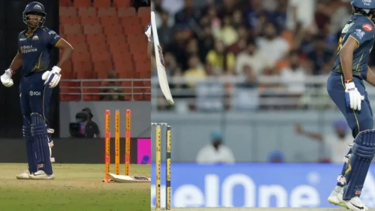 Sai Sudharsan falls in bizarre hit-wicket fashion again; Shubman Gill left stunn – साई सुदर्शन की अजीबोगरीब हिट-विकेट आउट, शुभमन गिल भी रह गए हैरान